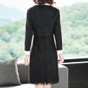 1835307-2021 autumn new style commuting dress elegant Plaid round neck long sleeve two piece A-line skirt