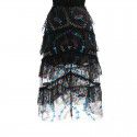 Q1918208-2021 summer new French fashionable high waist slim slim half length A-line skirt embroidered gauze skirt
