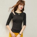 1942202-202 early spring new French chic fashion slim knit sweater bottoms