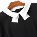 1918202-2021 summer new women's fashionable age reduction show thin doll collar middle A-line dress