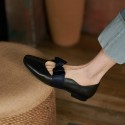 2021 summer bow shallow simple flat sole flat heel shoes