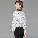 1939308-2021 early spring new mulberry silk face printing shows thin French design, casual shirt