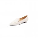 2021 summer new French retro square head pressed pattern simple single shoes Korean thick heel comfortable women's single shoes
