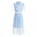 2005309-2021 spring and summer new French romantic age reduction small fresh retro Plaid Dress
