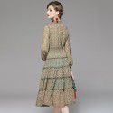 1939407-2021 early spring new retro small broken flower idyllic style fresh dress with a slim waist design