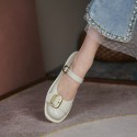 French retro simple Mary Jane shoes women's flat bottom 2021 spring small shoes with small fragrance autumn single shoes