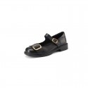 French retro simple Mary Jane shoes women's flat bottom 2021 spring small shoes with small fragrance autumn single shoes