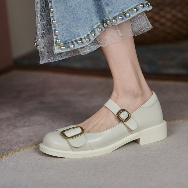 French retro simple Mary Jane shoes women's flat bottom 2021 spring small shoes with small fragrance autumn single shoes