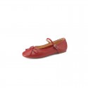 2021 summer new round head flat heel bow Mary Jane single shoes shallow mouth Korean version simple Doudou shoes button