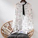 1939308-2021 early spring new mulberry silk face printing shows thin French design, casual shirt