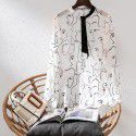 1939308-2021 early spring new mulberry silk face printing shows thin French design, casual shirt