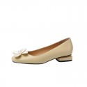 French retro 2021 summer pearl petal single shoes simple Korean fairy sweet Bridesmaid shoes