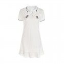 2006508-2021 spring and summer new youth age reduction polo collar nail bead simple retro Ruffle Dress