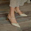 2020 summer new back pointed thin heel medium heel sheepskin sandals cowhide fashion women's bag head women's sandals