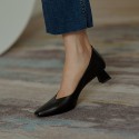 Super soft granny shoes women's thick heel shoes