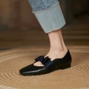 2021 summer bow shallow simple flat sole flat heel shoes
