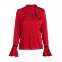 1942205-2021 early spring new silk design leads the retro shirt lotus sleeve