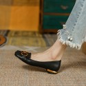 New French retro women's single shoes in 2021 summer