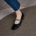 Super soft cow leather shallow mouth single shoes women's new electroplating flat sole single shoes in summer 2021 leisure Lefu shoes Korean version