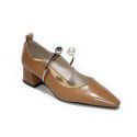 Women's shoes with small leather shoes, gentle wind fairy women's shoes, versatile, thick heel, middle heel, pearl, Korean single shoes, women's early spring 2021