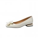 French retro 2021 summer pearl petal single shoes simple Korean fairy sweet Bridesmaid shoes