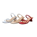 Two wear thin belt with sandals fairy 2020 new thick heel wear fashion middle heel slipper girl