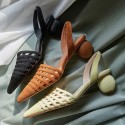 New Korean mid heeled women's sandals in summer 2020