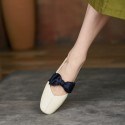 2021 summer bow shallow simple flat sole flat heel shoes