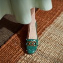 French style retro tassel single shoes women's 2021 new style square head thick heel small shoes with shallow mouth and simple one foot high heels