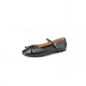 2021 summer new round head flat heel bow Mary Jane single shoes shallow mouth Korean version simple Doudou shoes button