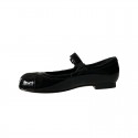 French flat bottom Mary Jane shoes camellia flower doll shoes one button black and white color matching ballet shoes