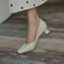 Super soft granny shoes women's thick heel shoes