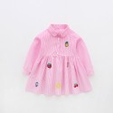 0.6 generation of foreign trade children's clothing girls' 2020 autumn new shirt skirt striped dress 1881