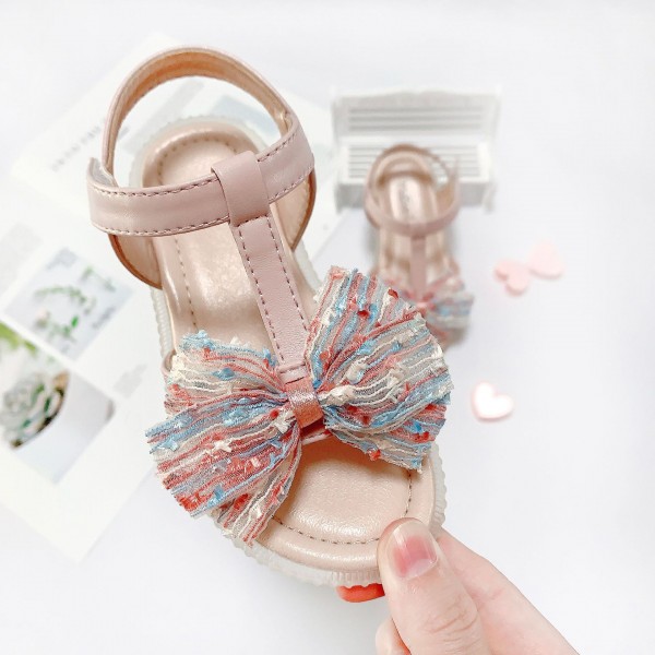 Girls' sandals 2021 summer new sweet bow princess shoes children's sandals manufacturers wholesale