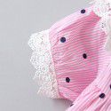 EW foreign trade children's summer new skirt 2020 girl's striped dot lace dress q176