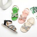 Girls' sandals 2021 summer new children's Diamond Princess Shoes little girl fashion Korean children's shoes wholesale