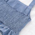 EW foreign trade children's wear European and American baby children's jeans two piece bow set
