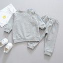 EW foreign trade children's clothing 2020 spring and autumn new set color bar letter printing two piece set tz76