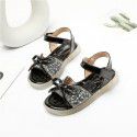 Girls' sandals 2020 summer new diamond princess shoes flash diamond crystal children's net red shoes soft soled girls' shoes
