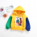 1.5EW foreign trade children's clothing autumn and winter 2020 new European and American boys' color matching portrait thickened double layer sweater 1816