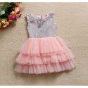 Ins new foreign trade children's wear summer wear new children's skirt European and American bow Sequin girl's Princess cake skirt 1636