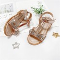 2021 summer new bowknot soft sole girl's sandals diamond princess shoes big children's shoes wholesale