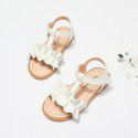 Cross border 2021 summer girls' sandals fashion children's sandals Korean version soft sole flower children's shoes wholesale