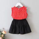 EW foreign trade children's wear 2020 girls' shorts summer wear new Zhongda children's fashion two piece set tz61