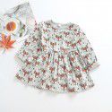 Foreign trade children's wear European and American girls spring and autumn cartoon fox dress 1899