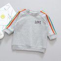 EW foreign trade children's clothing 2020 spring and autumn new set color bar letter printing two piece set tz76