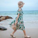EW foreign trade children's Dress Girls beach skirt seaside holiday 2020 summer dress new style foreign style skirt send hat q149