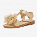 Girls' sandals baby write 2021 summer nubao children's shoes princess shoes factory hair golden children's net red shoes