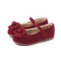 Guangzhou Children's shoes 2019 Camellia Velcro princess shoes children's shoes girl's single shoes
