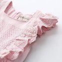 EW foreign trade children's clothing 2020 summer new girl's dress cut out Lace Baby vest princess skirt 1965